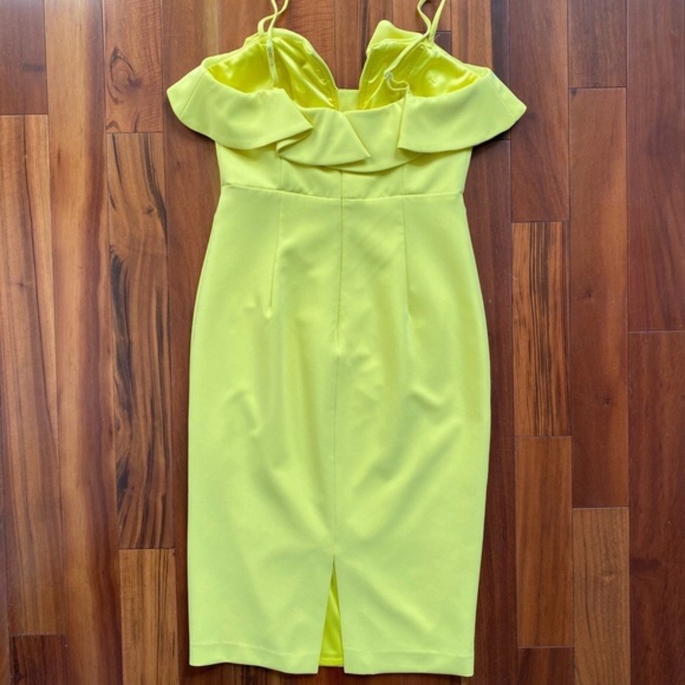 Bardot Revolve Band Dress in Lemon Drop Size 4 - Picture 11 of 12